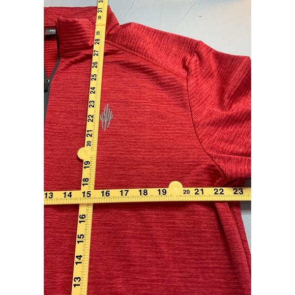 *Burn hole in sleeve PING Golf Pullover Men's XXL Red Quarter Zip Athletic Top - Picture 2 of 6